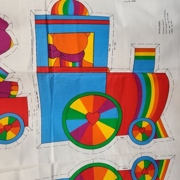 Rainbow Quilties Ranibow Railroad Craft Panel x2 Cut&Sew - Picture 7 of 12